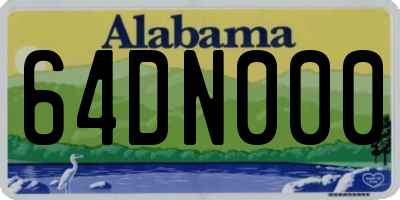 AL license plate 64DN000