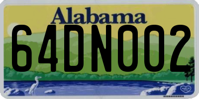 AL license plate 64DN002