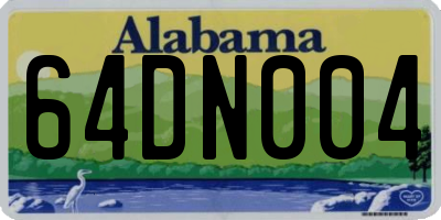 AL license plate 64DN004