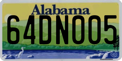 AL license plate 64DN005