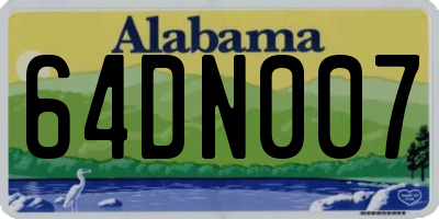 AL license plate 64DN007