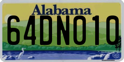 AL license plate 64DN010
