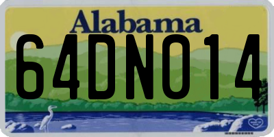 AL license plate 64DN014