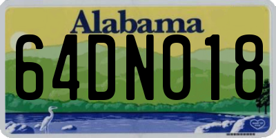 AL license plate 64DN018