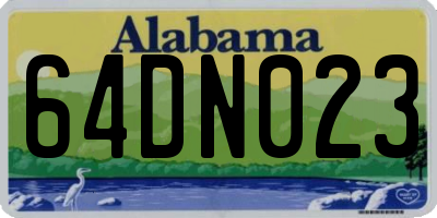 AL license plate 64DN023