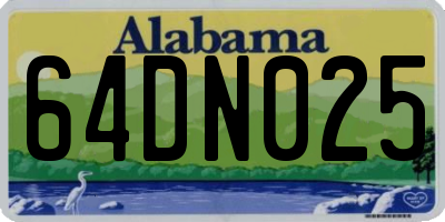 AL license plate 64DN025