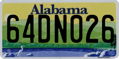 AL license plate 64DN026