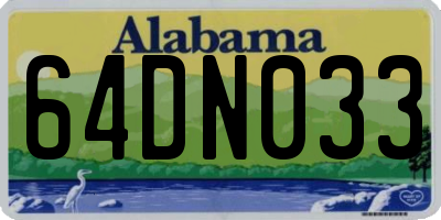 AL license plate 64DN033