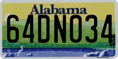 AL license plate 64DN034