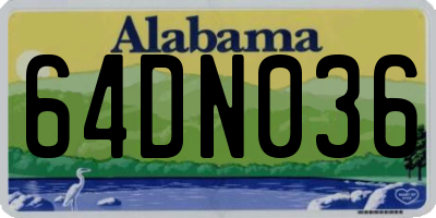 AL license plate 64DN036