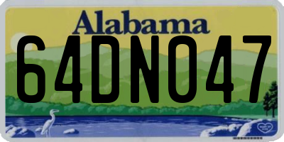 AL license plate 64DN047