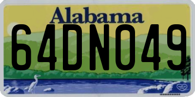 AL license plate 64DN049
