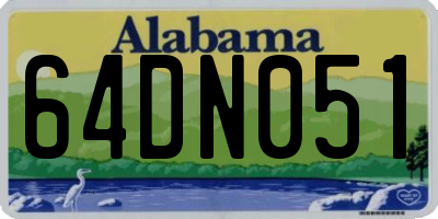 AL license plate 64DN051