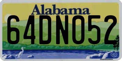 AL license plate 64DN052