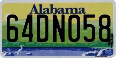 AL license plate 64DN058