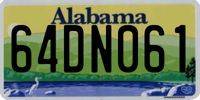 AL license plate 64DN061