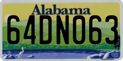 AL license plate 64DN063
