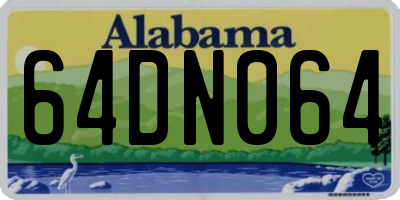 AL license plate 64DN064