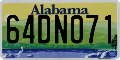 AL license plate 64DN071