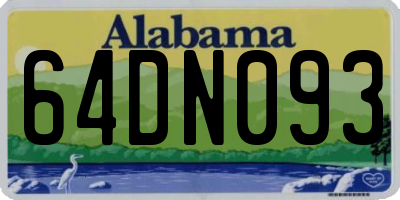 AL license plate 64DN093