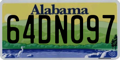AL license plate 64DN097