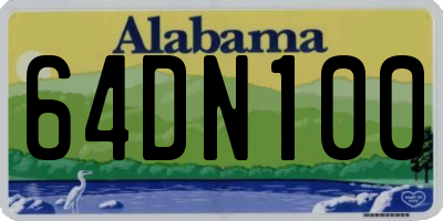 AL license plate 64DN100