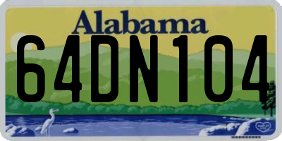 AL license plate 64DN104