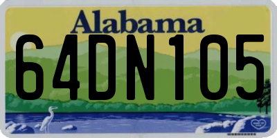 AL license plate 64DN105