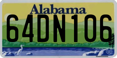 AL license plate 64DN106