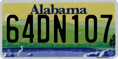 AL license plate 64DN107