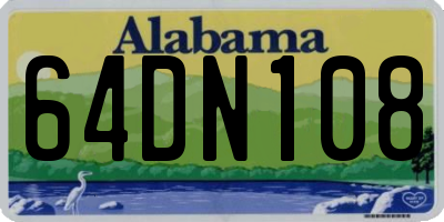 AL license plate 64DN108