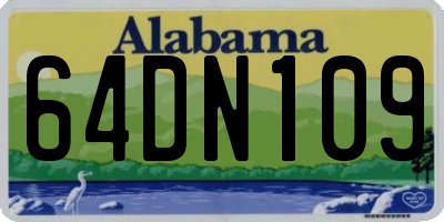 AL license plate 64DN109