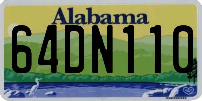 AL license plate 64DN110