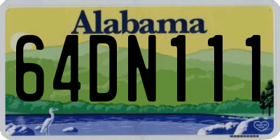 AL license plate 64DN111