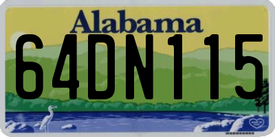 AL license plate 64DN115