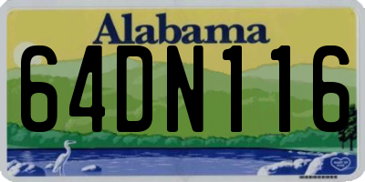 AL license plate 64DN116