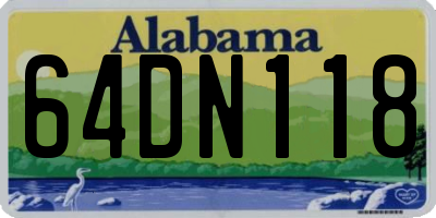 AL license plate 64DN118