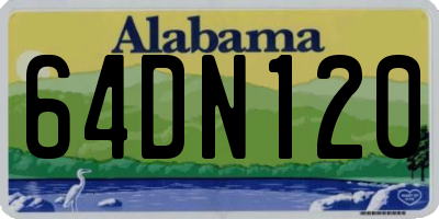 AL license plate 64DN120