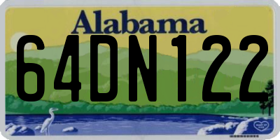 AL license plate 64DN122