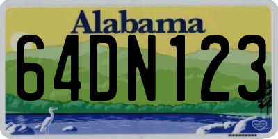 AL license plate 64DN123