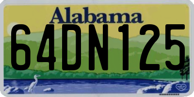 AL license plate 64DN125