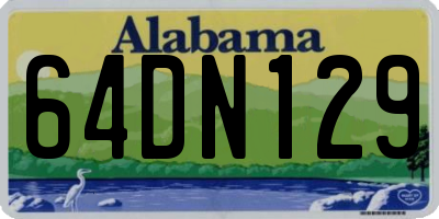 AL license plate 64DN129