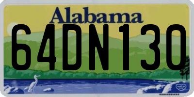 AL license plate 64DN130