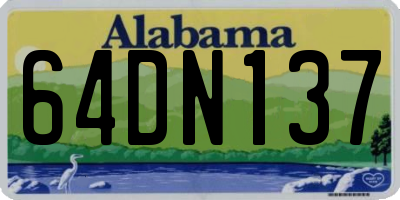 AL license plate 64DN137
