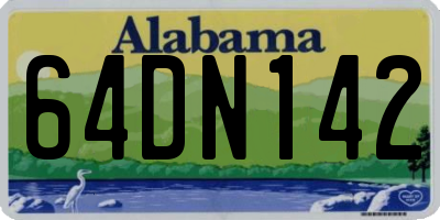 AL license plate 64DN142