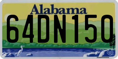 AL license plate 64DN150