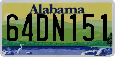 AL license plate 64DN151