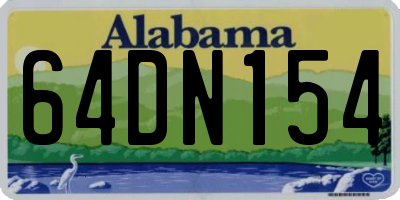 AL license plate 64DN154