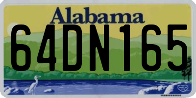 AL license plate 64DN165