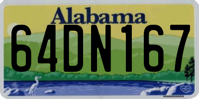 AL license plate 64DN167